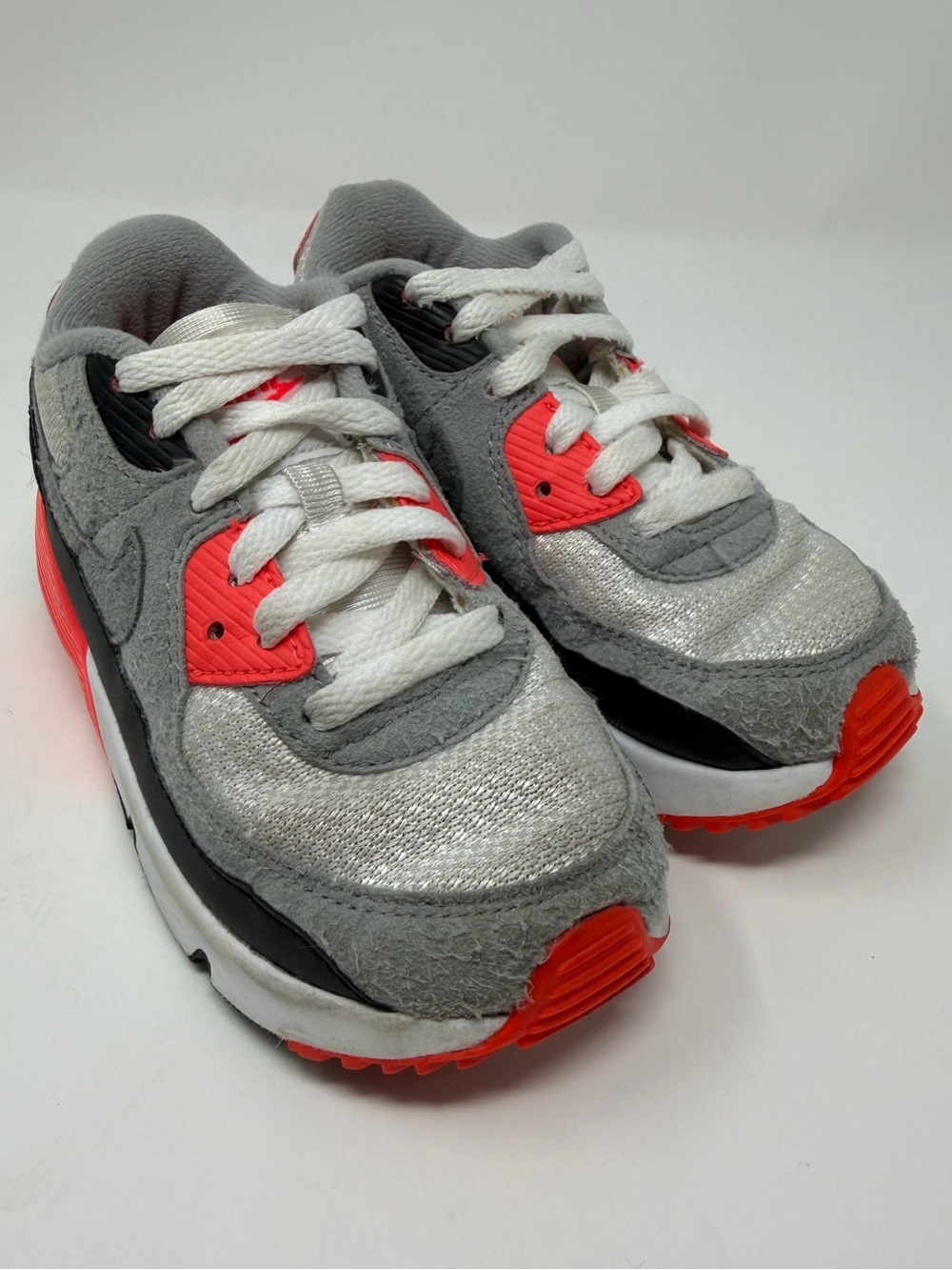 Nike Air Max 90 Kids' Running Shoes - Black & Red Sz.10